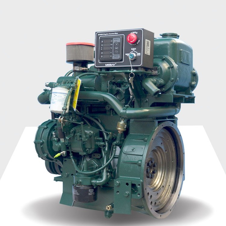 Marine Diesel Engine with Gearbox Electric Start Heat Exchanger Inboard Boat Propulsion for Two Twin 2 Cylinder